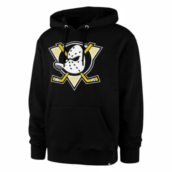 47 Brand Men's Sweatshirt 47 Brand NHL Anaheim Ducks Imprint BURNSIDE Hood