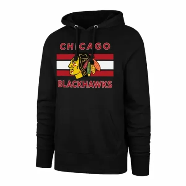 47 Brand Men's Sweatshirt 47 Brand NHL Chicago Blackhawks BURNSIDE Pullover Hood