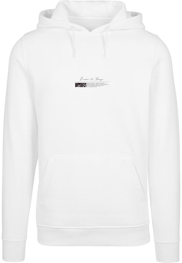 Mister Tee Men's sweatshirt Become the Change Butterfly 2.0 Hoody white