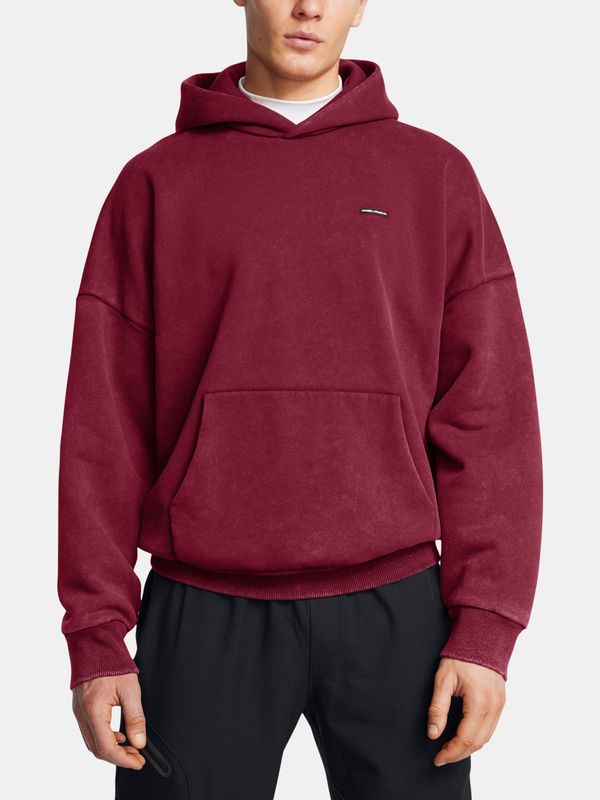 Under Armour Men's sweatshirt Under Armour UA Icon HWT Flc Wash OS Hood-RED - Men's