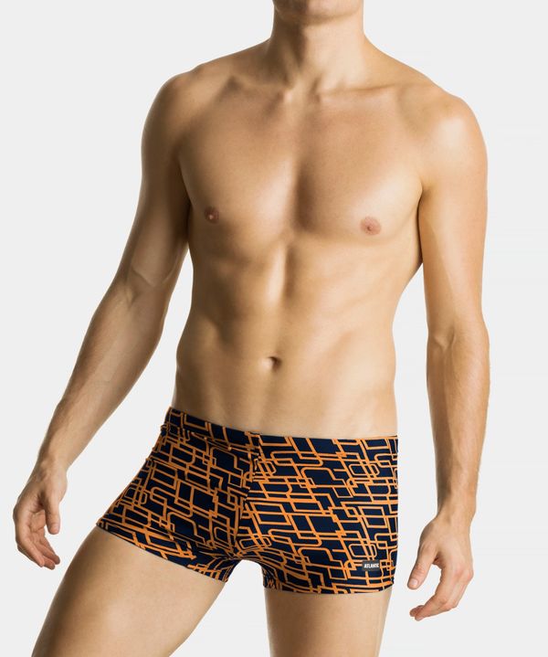 Atlantic Men's Swim Shorts ATLANTIC - Dark Blue/Orange