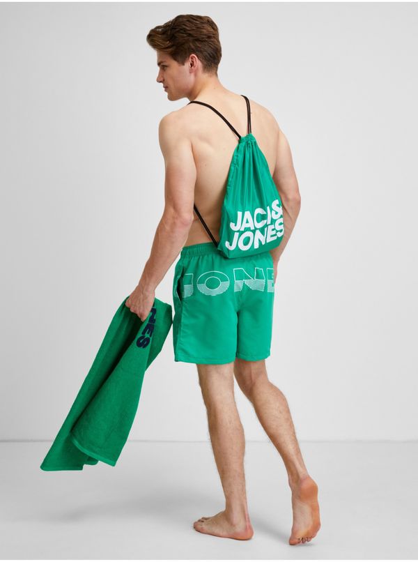 Jack & Jones Men's Swimwear, Towel and Bag Set in Green Jack & Jones - Men