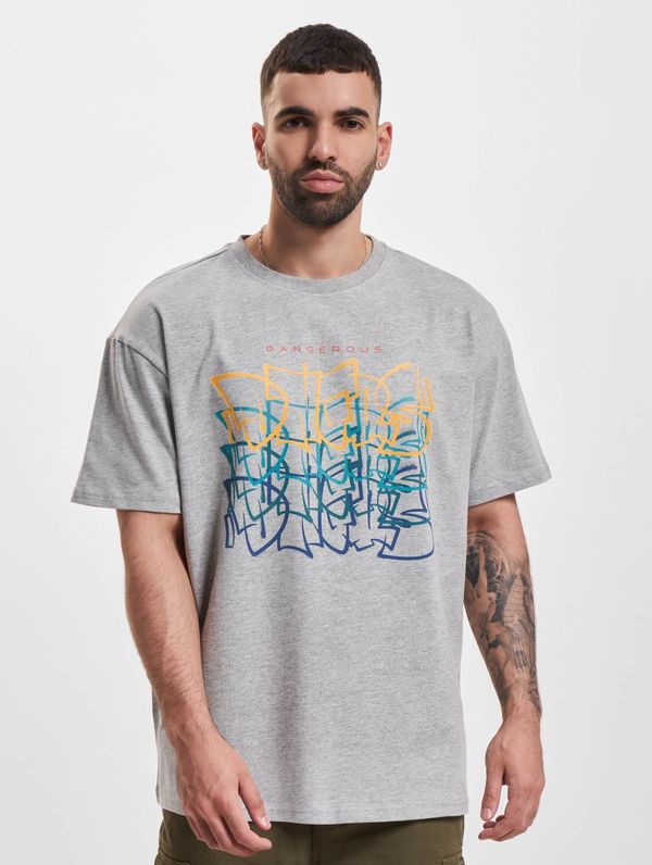 Dangerous DNGRS Men's T-Shirt Dangerous DNGRS Spray Print - gray