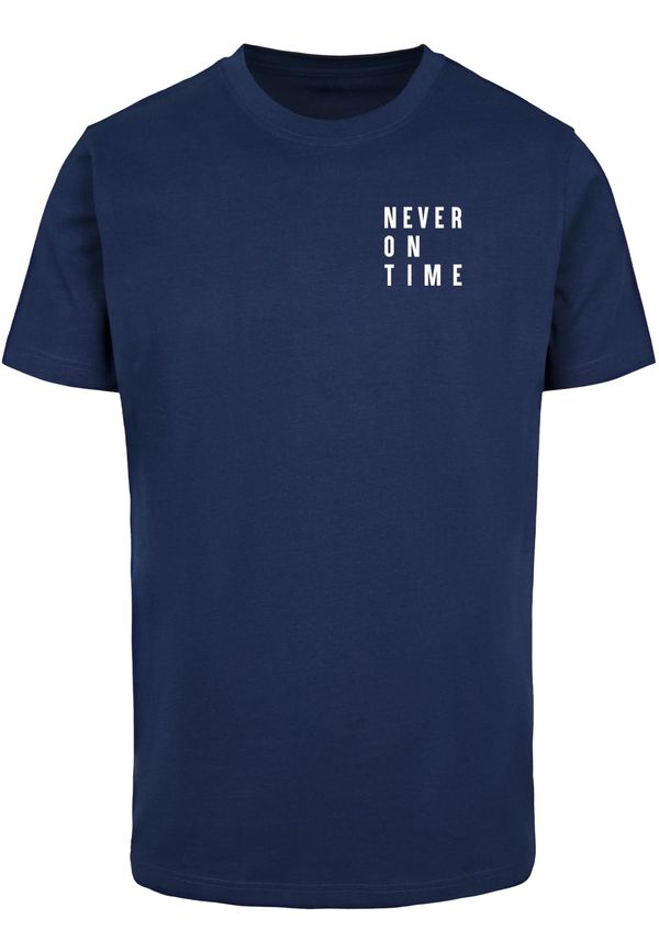 Mister Tee Men's T-shirt Never On Time light navy