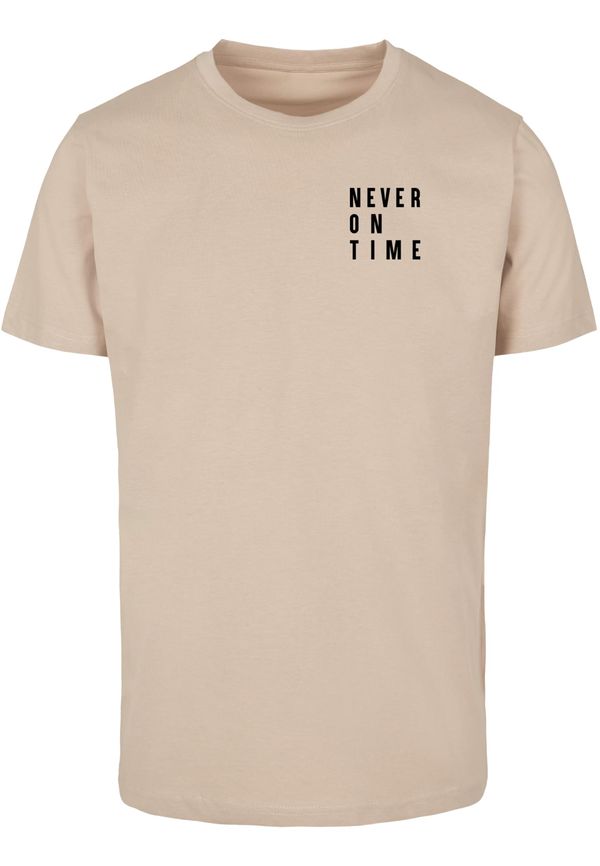 Mister Tee Men's T-shirt Never On Time Tee - beige