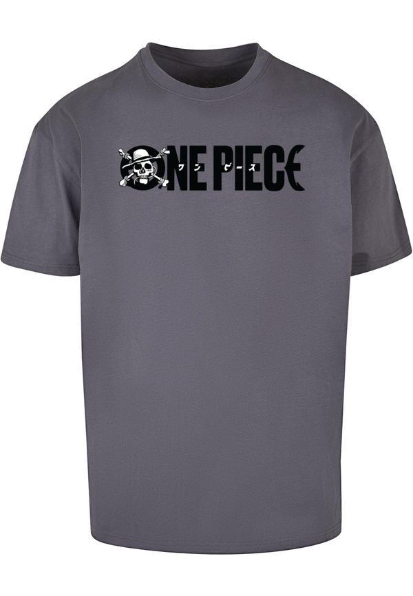 Merchcode Men's T-shirt One Piece Jolly Roger Logo Oversize dark gray