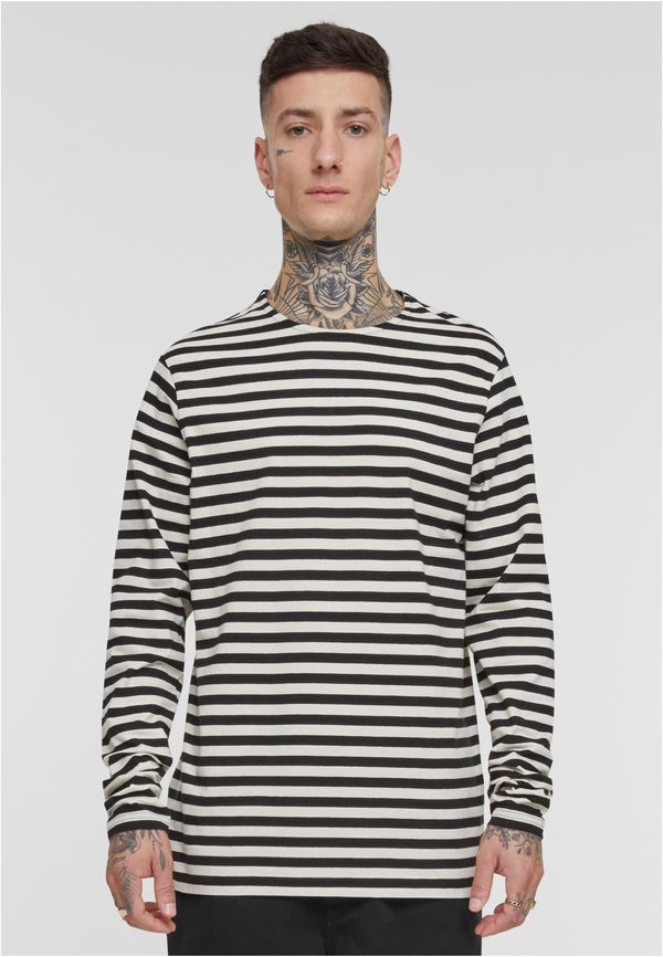 UC Men Men's T-shirt Regular Stripe LS - white/black