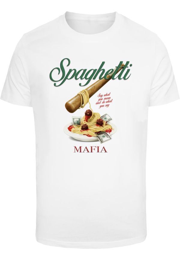 Mister Tee Men's T-shirt Spaghetti Mafia - white