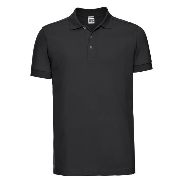 RUSSELL Men's T-shirt Stretch Polo R566M 95% smooth cotton ring-spun 5% Lycra 205g/210g