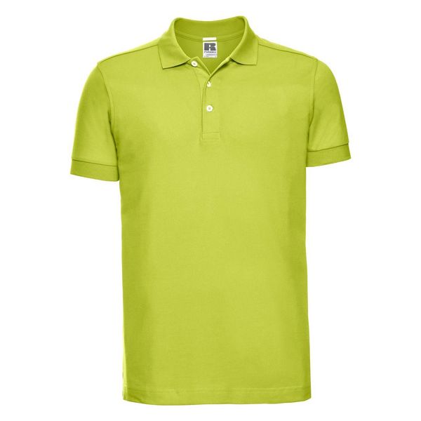 RUSSELL Men's T-shirt Stretch Polo R566M 95% smooth cotton ring-spun 5% Lycra 205g/210g