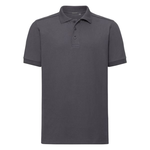 RUSSELL Men's T-shirt Tailored Stretch Polo R567M 95% smooth cotton ring-spun 5% Lycra 205g/210g