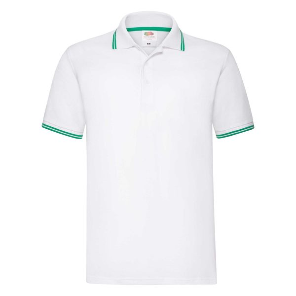 Fruit of the Loom Men's T-shirt Tipped Polo 630320 100% Cotton 170g/180g