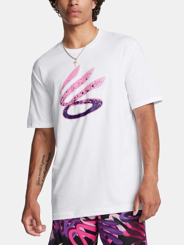 Under Armour Men's T-shirt Under Armour Curry Logo Trend Tee-WHT - Men's