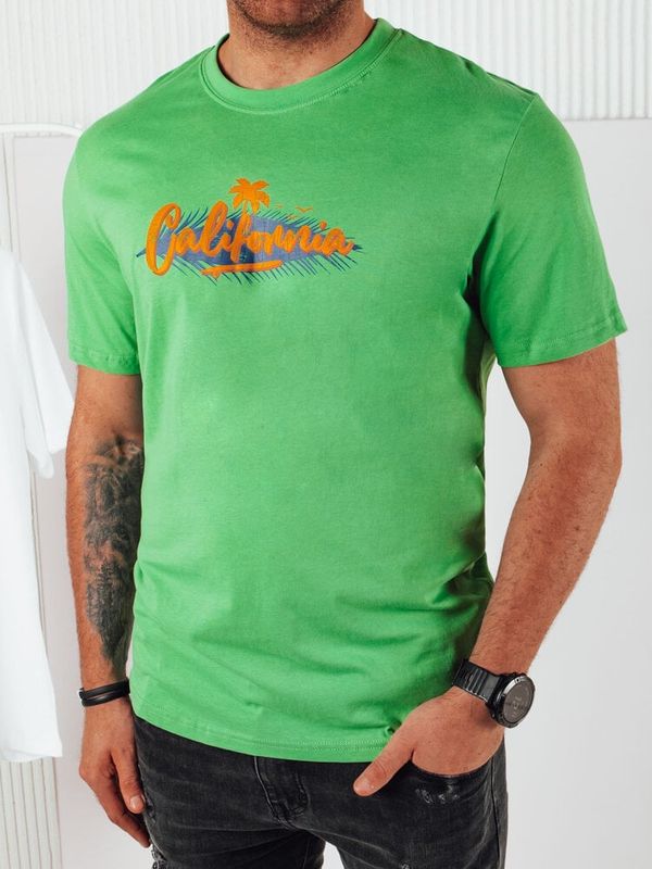 DStreet Men's T-shirt with print, green Dstreet