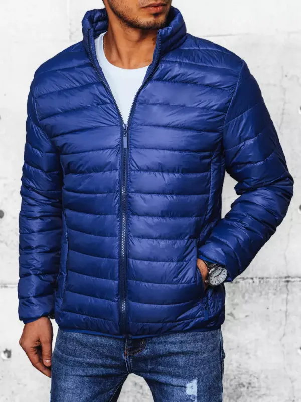 DStreet Men's Transitional Blue Quilted Dstreet Jacket