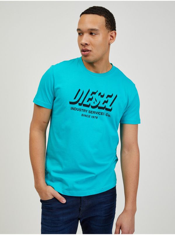 Diesel Men's Turquoise T-Shirt Diesel Diegos - Men's