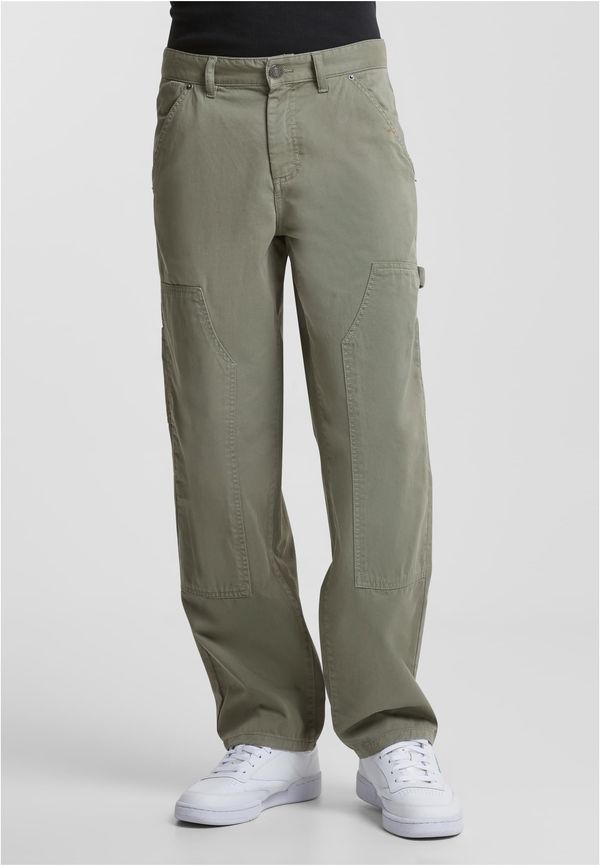 Urban Classics Men's Twill Double Knee Light Green Pants