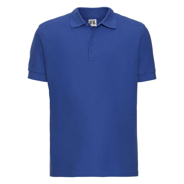 RUSSELL Men's Ultimate Russell Blue Cotton Polo Shirt