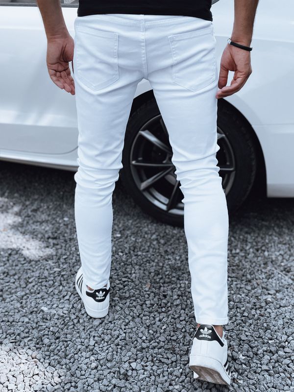 DStreet Men's White Denim Dstreet Pants