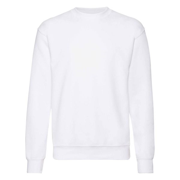 Fruit of the Loom Men's White Sweatshirt Set-in Sweat Fruit of the Loom