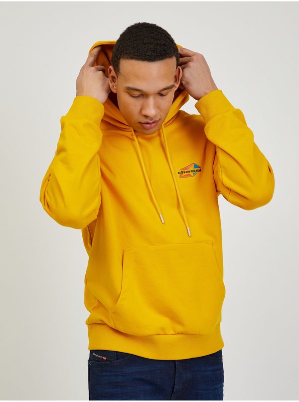 Diesel Men's Yellow Hoodie Diesel Girk - Men's