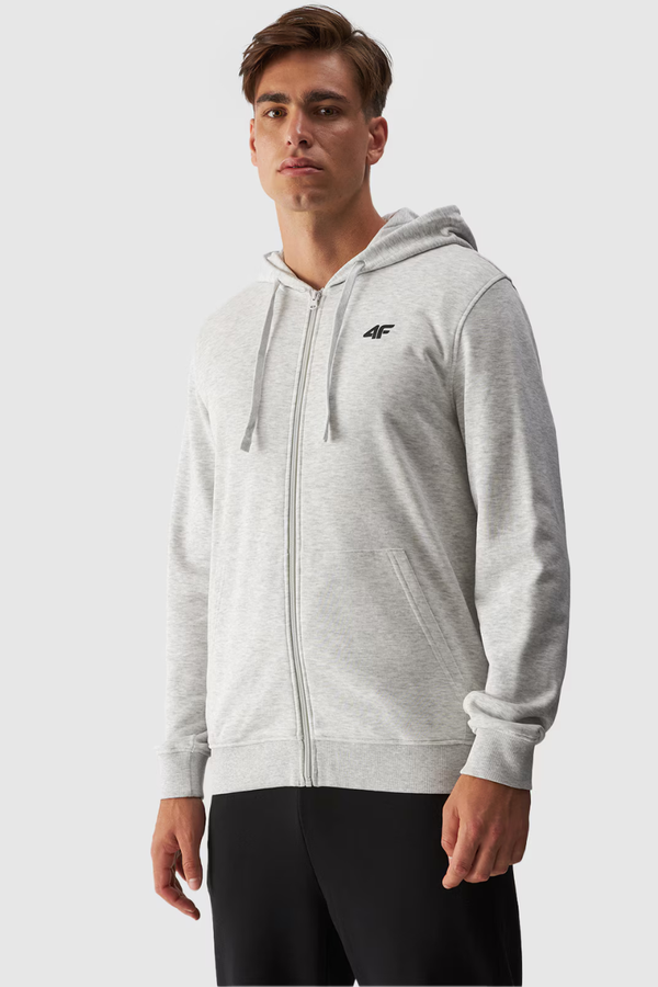 4F Men's Zip-Up Hoodie Gray 4FWMM00TSW