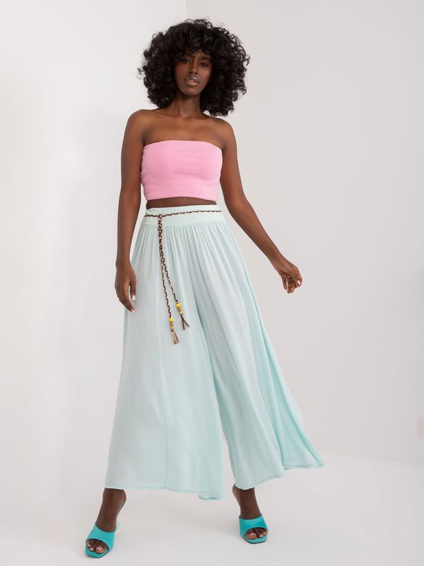 Fashionhunters Menthol loose wide trousers OCH BELLA