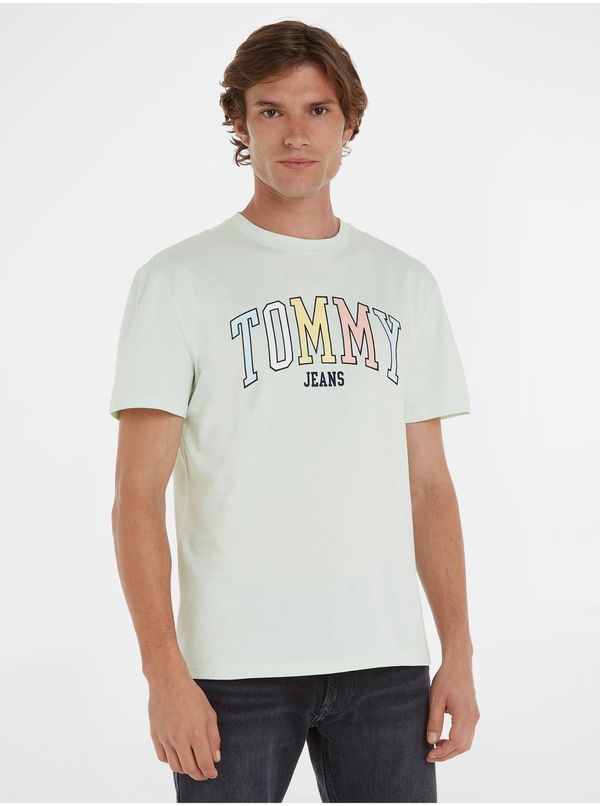 Tommy Hilfiger Menthol Mens T-Shirt Tommy Jeans College Pop Tommy Tee - Men