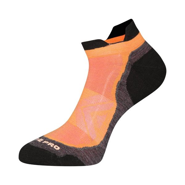 ALPINE PRO Merino wool ankle socks ALPINE PRO WERDE neon salmon