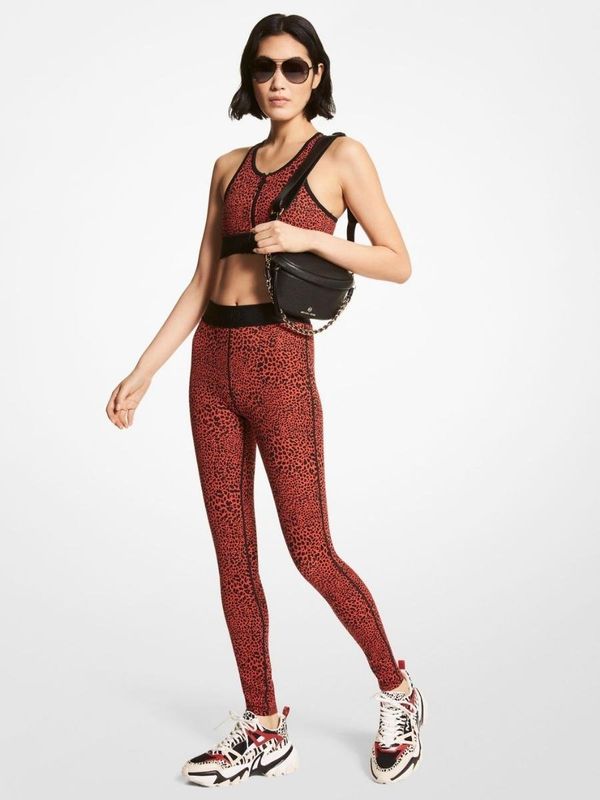 Michael Kors Michael Kors Leggings - MKGO ANML LOGO WB LEGGING red