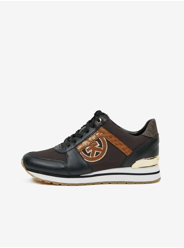 Michael Kors Michael Kors Trainer Black and Brown Women's Leather Sneakers - Women