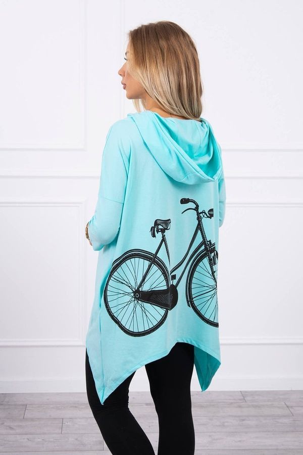 Kesi Mint cycling print hoodie