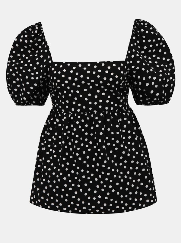 Miss Selfridge Miss Selfridge Poplin Black Spotted Blouse