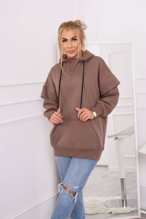 Kesi Mocca insulated turtleneck sweatshirt