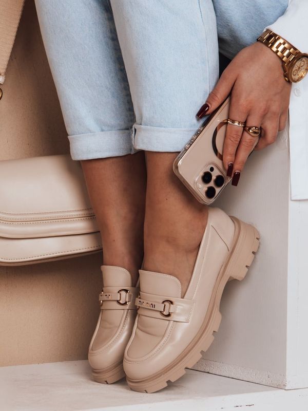 DStreet Mokasyny damskie MNIMNI beżowe Dstreet