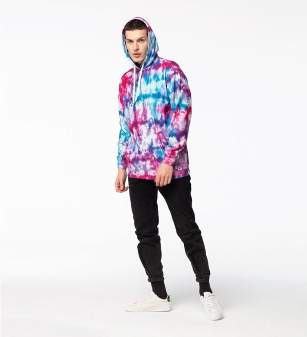 Mr. GUGU & Miss GO Mr. GUGU & Miss GO Man's Tie Dye Hoodie OVS-M 2401