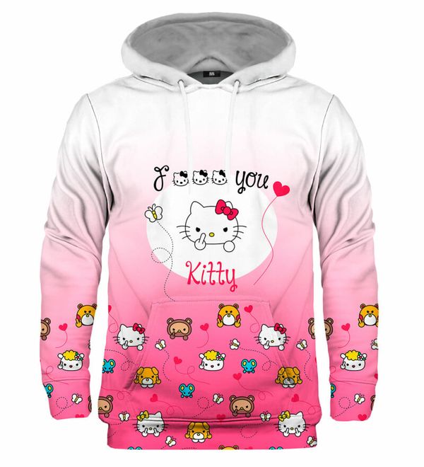 Mr. GUGU & Miss GO Mr. GUGU & Miss GO Unisex's Angry Kitty Hoodie H-K2230