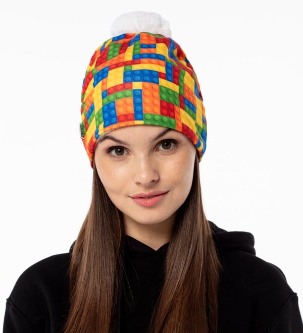 Mr. GUGU & Miss GO Mr. GUGU & Miss GO Woman's Blocks Beanie WB21WH 2062