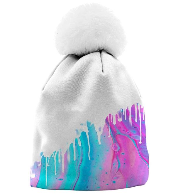 Mr. GUGU & Miss GO Mr. GUGU & Miss GO Woman's Paint Droplets Beanie WB21WH 2366