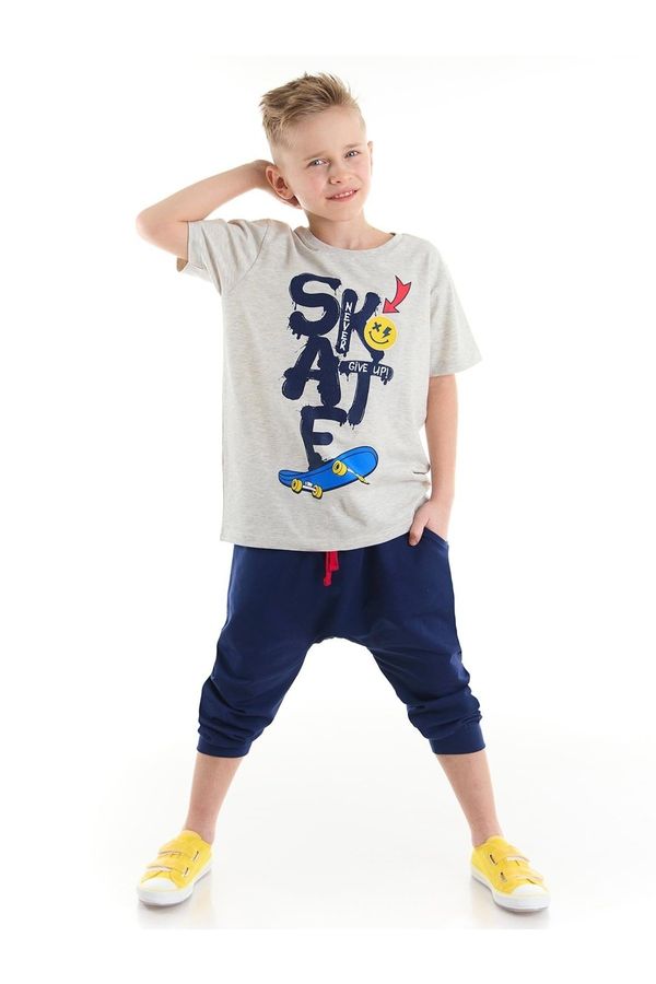 mshb&g mshb&g Blue Skateboard Boy T-shirt Capri Shorts Set