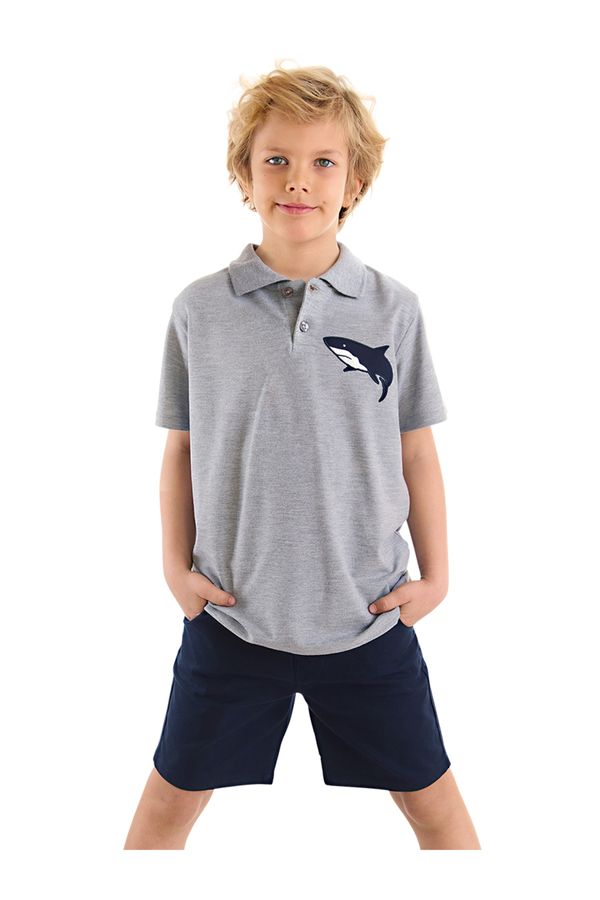 mshb&g mshb&g Shark Boys Polo Neck T-shirt Shorts Set