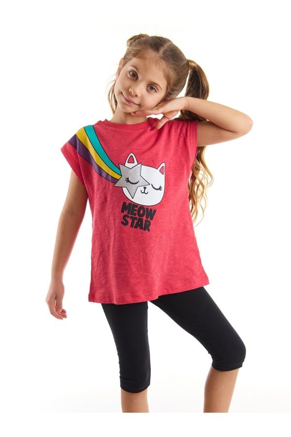 mshb&g mshb&g Star Cat Girl Child T-shirt Black Tights Set