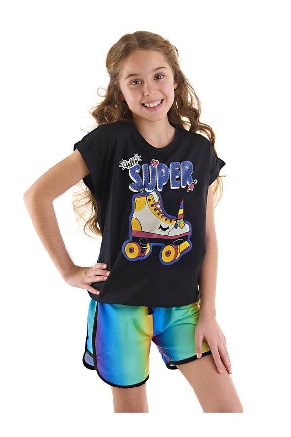 mshb&g mshb&g Unicorn Skate Girls Kids T-shirt Shorts Set