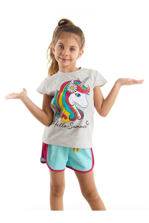 Mushi Mushi Floral Unicorn Girl T-shirt Shorts Set