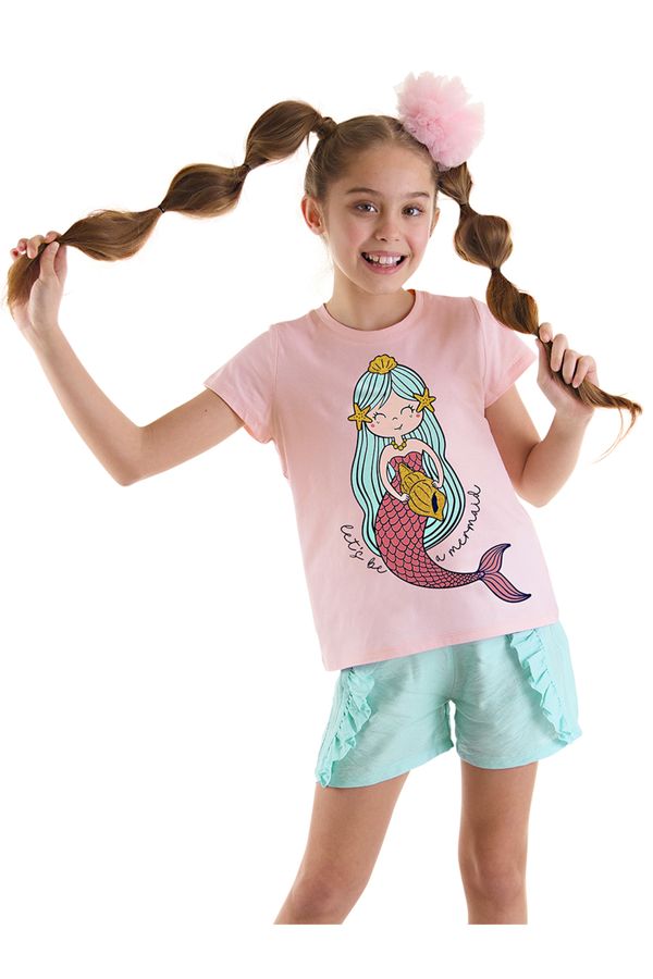 Mushi Mushi Mermaid Girls Kids T-shirt Shorts Set