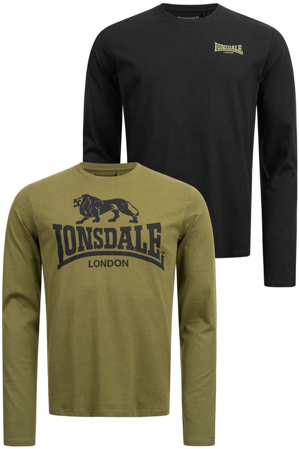 Lonsdale Muška majica Lonsdale 115087-Black/Olive