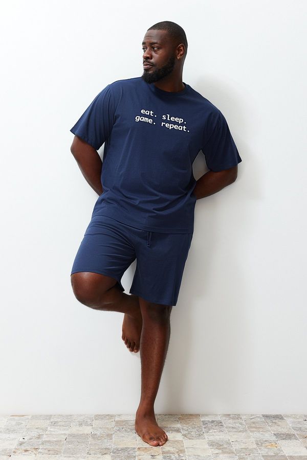 Trendyol Muška pidžama komplet Trendyol TMNSS23PT00013/Navy blue