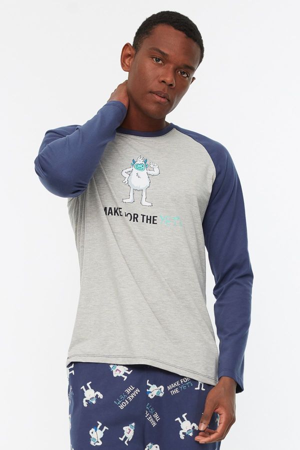 Trendyol Muške pidžama komplet Trendyol Patterned