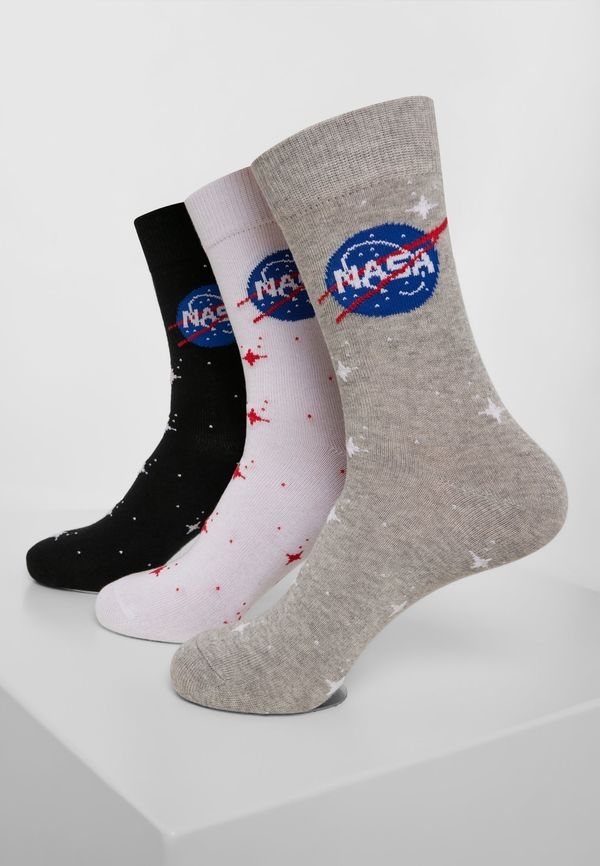 MT Accessoires NASA Insignia 3-Pack Socks Black/Grey/White