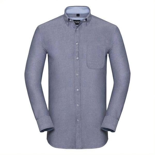 RUSSELL Navy blue men's long sleeve shirt Russell